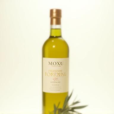 Bottle of Premium Organic Olive Oil.